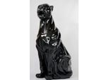 Casa Padrino Scultura Decorativa Xxl Pantera Nera X H. 170 Cm - Grande Figura Decorativa - Decorazione Xxl Per Il Soggiorno - Decorazione Xxl Per Il Giardino