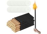 Jopassy Torce Da Giardino Alta Qualità Con Protezione Antigoccia Tempo Di Combustione Torce Di Cera Torce Di Alta Qualità Con Protezione Antigoccia - Lunga Durata 45Min 42Cm 20X