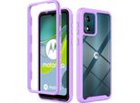 Custodia Moto E13, Copertura Posteriore Trasparente Ibrida, Robusto Paraurti In Tpu, Custodia Antiurto Per Motorola Moto E13 Viola