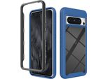 Custodia Google Pixel 8 Pro, Copertura Posteriore Trasparente Ibrida, Robusto Paraurti In Tpu, Custodia Antiurto Per Google Pixel 8 Pro Blu Navy