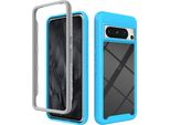 Custodia Google Pixel 8 Pro, Copertura Posteriore Trasparente Ibrida, Robusto Paraurti In Tpu, Custodia Antiurto Per Google Pixel 8 Pro Blu