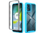 Custodia Moto E13, Copertura Posteriore Trasparente Ibrida, Robusto Paraurti In Tpu, Custodia Antiurto Per Motorola Moto E13 Blu