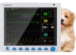 CMS8000VET Monitor Paziente Veterinario Segni Vitali Animali Macchina Icu Ecg Nibp SPO2 Resp Temp 12.1""