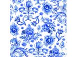 Tovaglioli 33X33 Cm Delft Blue Flowers - Motivo A Fiori Blu