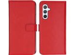 Custodia Per Samsung Galaxy A54 - Vera Pelle - Selencia Flip Flap - Rosso