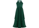 Ragazze Principessa Abito Da Sera Taglia 164 Cm Halterneck Strass Abito Da Ragazza Di Fiore Abito Da Festa Di Nozze Gonna Lunga A Pieghe
