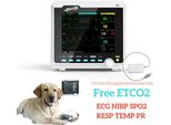CMS6000VET Monitor Paziente CO2 Veterinario Lcd A Colori Da 8" Monitoraggio Segni Vitali Animali 7-Parametri Macchina Capnografo Cane Gatto Bue Cavalli"