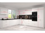 Mobile Cucina A L Salo Cucina Componibile 268X387Cm Frontali Bianchi Bianco Opaco Estensione Parziale