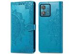 Motorola Edge 40 Neo Sleeve - Pelle Finta - Flip Cover Imoshion - Turchese