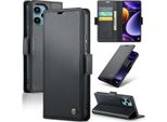Xiaomi Poco F5 Case, Rfid Blocking Card, Advanced Flip Custodia In Pelle Con Funzione Stand Per Xiaomi Poco F5 / Redmi Note12 Turbo 5G Nero