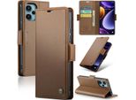 Xiaomi Poco F5 Custodia, Custodia In Pelle Con Funzione Stand Per Xiaomi Poco F5 / Redmi Note12 Turbo 5G Marrone