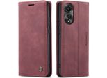 Custodia Oppo A78 4G, Custodia Retrò In Finto Cuoio Con Supporto Protettivo Per Oppo A78 4G Rosso