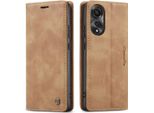Custodia Oppo A78 4G, Custodia Retrò In Finto Cuoio Con Funzione Stand Per Oppo A78 4G Marrone