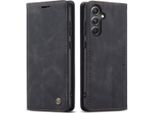 Custodia Galaxy S23 Fe, Custodia Retrò In Finto Cuoio Con Funzione Stand Custodia Protettiva Per Samsung Galaxy S23 Fe Nero
