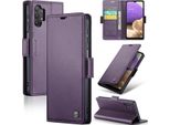 Galaxy A32 5G Case, Rfid Blocking Card, Advanced Flip Custodia In Pelle Con Funzione Stand Per Samsung Galaxy A32 5G/M32 5G Viola