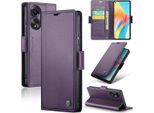 Custodia Oppo A78 4G, Custodia In Pelle Con Funzione Di Supporto Per Oppo A78 4G Viola
