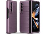 Custodia Per Samsung Galaxy Z Fold 4 5G Custodia Rigida Pc Opaca Antiurto Antiscivolo Viola