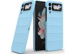 Custodia Per Samsung Galaxy Z Flip 4 5G Custodia Rigida Pc Opaca Antiurto Antiscivolo Blu