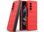 Custodia Per Samsung Galaxy Z Fold 3 5G Custodia Rigida Pc Opaca Antiurto Antiscivolo Rosso