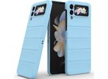 Custodia Per Samsung Galaxy Z Flip 3 5G Custodia Rigida Pc Opaca Antiurto Antiscivolo Blu