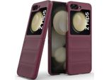 Custodia Per Samsung Galaxy Z Flip 5 Custodia Rigida Pc Opaca Antiurto Antiscivolo Maroon