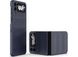 Custodia Per Samsung Galaxy Z Flip 4 5G Custodia Rigida Pc Opaca Antiurto Antiscivolo Blu Scuro