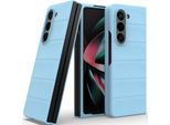 Custodia Per Samsung Galaxy Z Fold 5 Custodia Rigida Pc Opaca Antiurto Antiscivolo Blu
