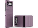 Custodia Per Samsung Galaxy Z Flip 3 5G Custodia Rigida Pc Opaca Antiurto Antiscivolo Viola