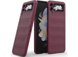 Custodia Per Samsung Galaxy Z Flip 3 5G Custodia Rigida Pc Opaca Antiurto Antiscivolo Borgogna