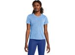 Under Armour Launch Camo Kurzarm-T-Shirt Blau S Frau Blau S