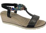 Cipriata - Sandali Donna "Gilda"", Con Strass DF2328 (40,5 Eu) (Nero)"
