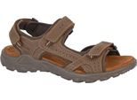 Roamers - Sandali Sportivi Da Uomo, Pelle DF2350 (43 Eu) (Marrone)