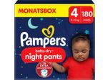 Pampers® 8006540711309 Pampers® Windeln Monatsbox Baby-Dry™ Night Pants GrößE Gr.4 (9-15 Kg) FüR Babys Und Kleinkinder (4-18 Monate), 180 St.
