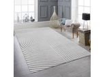 Tappeto Da Salotto Con Motivo A Linee In Grigio Dimensioni - 120 X 170 Cm
