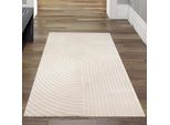 Tappeto Moderno Con Motivo A Fiocco In Beige Dimensioni - 80 X 150 Cm