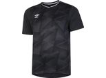 Umbro - Maglia A Manica Corta "Triassic"" Da Bambino UO1898 (158) (Nero/Carbonio-Nero)"