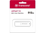 Transcend Jetflash 700/730 Unità Flash Usb Da 512 Gb Usb Type-A 3.2 Gen 1 (3.1 Gen 1) Nero