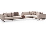 Großes Ecksofa Stoffmöbel L-Form Couchen Sofas Beige Wohnzimmermöbel