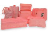 Cubi Da Imballaggio - Rosa - Set Da 9 Pezzi - Cubi Da Imballaggio Compressi - Organizzazione Ottimale Della Valigia