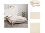 Vidaxl Coperta Pesata Crema Chiaro 140X200 Cm 6 Kg Di Tessuto - Coperte