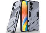 Custodia Per Oppo A78 4G Custodia Protettiva Ibrida In Pc Tpu Antiurto Con Funzione Stand Grigio
