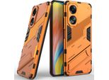 Custodia Per Oppo A58 4G Custodia Protettiva Ibrida In Pc Tpu Antiurto Con Funzione Stand Bianco