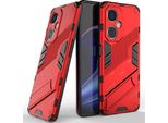 Custodia Per Oneplus Nord Ce 3 Lite/Nord N30 Custodia Protettiva Ibrida In Pc Tpu Antiurto Con Funzione Stand Rosso