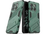 Custodia Per Oneplus 10T Custodia Protettiva Ibrida In Pc Tpu Antiurto Con Funzione Stand Verde