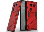 Custodia Per Oppo Find X6 Custodia Protettiva Ibrida In Pc Tpu Antiurto Con Funzione Stand Rosso