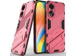 Custodia Per Oppo A78 4G Custodia Protettiva Ibrida In Pc Tpu Antiurto Con Funzione Stand Rosa