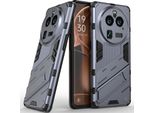 Custodia Per Oppo Find X6 Pro Custodia Protettiva Ibrida In Pc Tpu Antiurto Con Funzione Stand Grigio