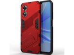 Custodia Per Oppo A17 4G Custodia Protettiva Ibrida In Pc Tpu Antiurto Con Funzione Stand Rosso