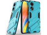 Custodia Per Oppo A78 4G Custodia Protettiva Ibrida In Pc Tpu Antiurto Con Funzione Stand Blu