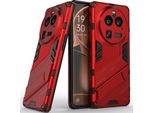 Custodia Per Oppo Find X6 Pro Hybrid Pc Tpu Custodia Protettiva Antiurto Con Funzione Stand Rosso